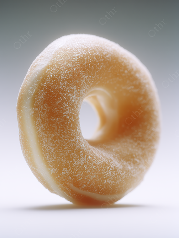 Sugar-Coated Doughnut on Soft Gradient Background