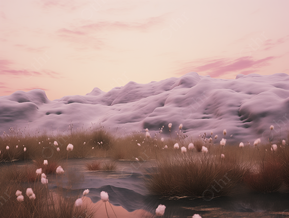 Cotton Field in Pink Hills