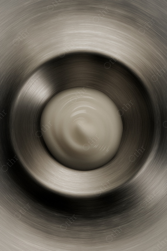 Cosmetic Cream Sample on Stainless Steel