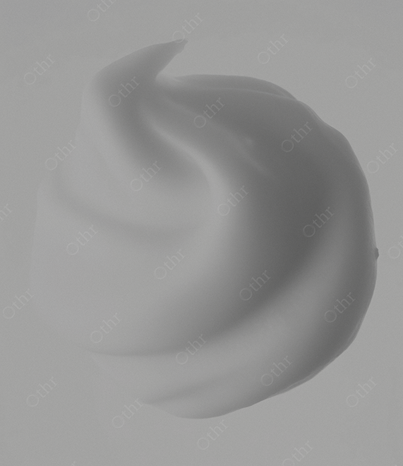 Monochrome White Foam Sample on lLight Grey Background