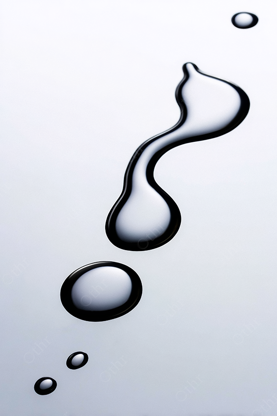 Water Droplets on Smooth Grey Surface