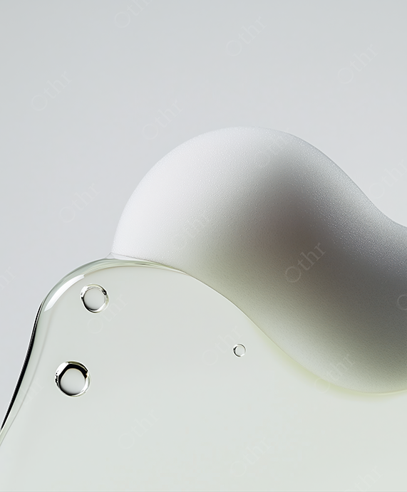 Clear Skincare Gel with Airy White Foam Texture