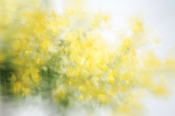 Digtial Oil Painting of Yellow Flowers