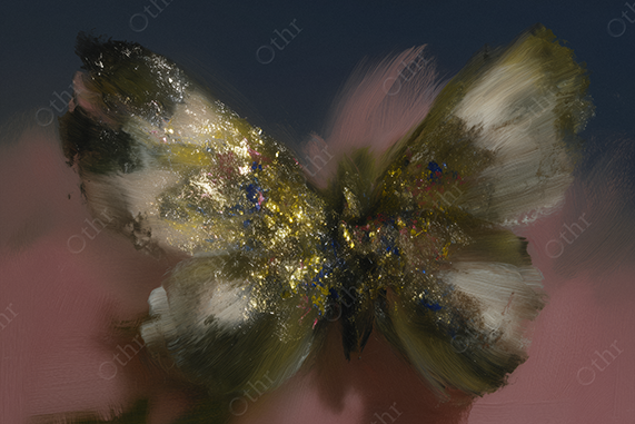 Butterfly Painted in Impressionist Style