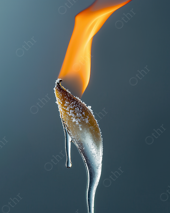 Flame forming a human silhouette