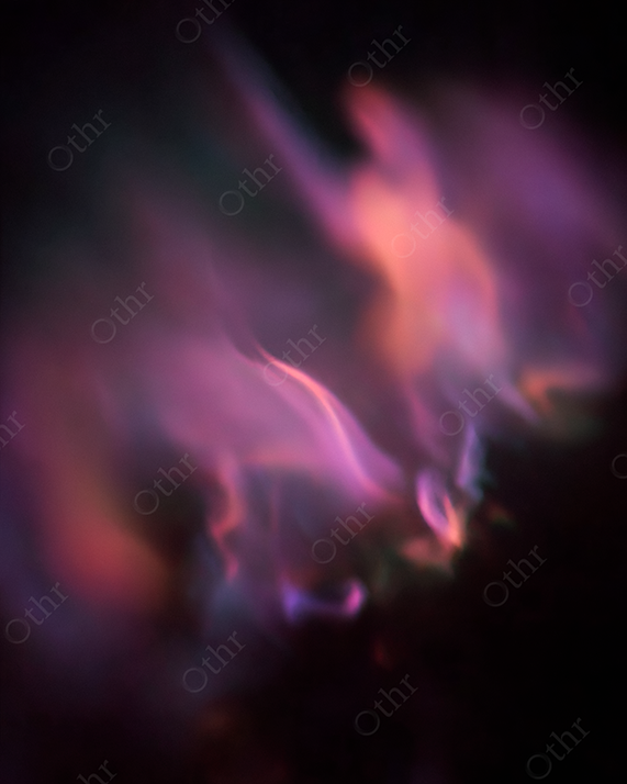 Close-Up of Orange and Purple Flame