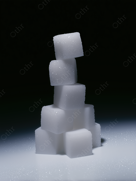 Stacked Sugar Cubes on Gradient Background