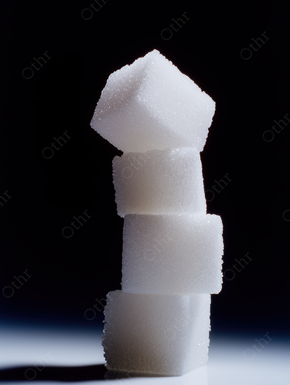 Stacked Sugar Cubes on Gradient Background