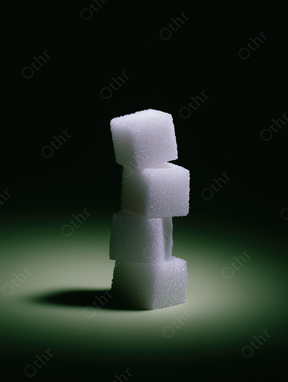 Stacked Sugar Cubes on Gradient Background