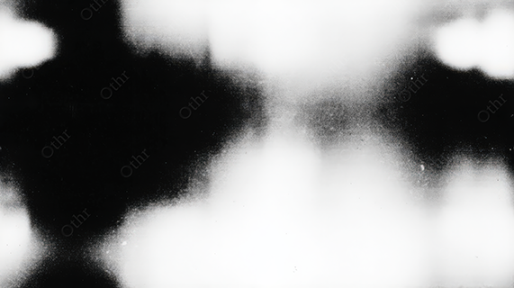 Mirrored Inkblot Composition in Black and White