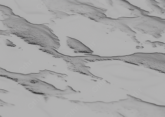 Silver Rippling Sand With Shallow Pools and Monochrome Texture