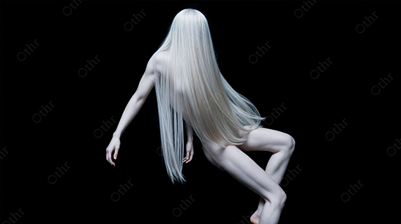 White-Haired Figure in Black Void