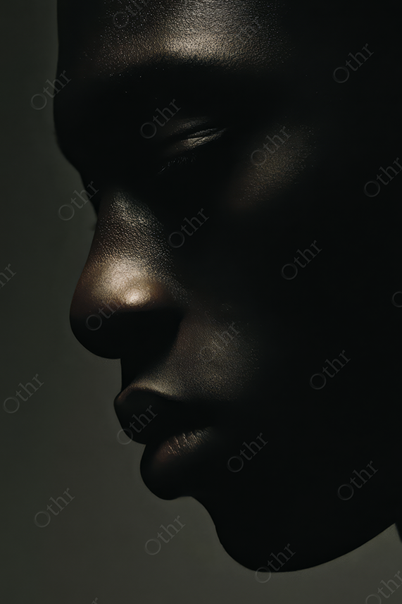 Profile of Person in Shadow