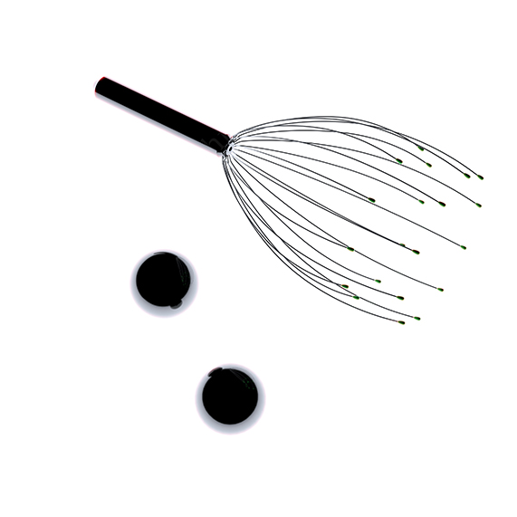 Head Massager on White Background – Minimalist Composition