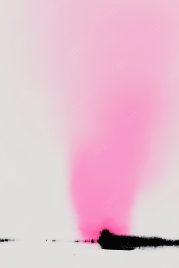 Abstract Landscape With Black Horizon and Vertical Pink Gradient Sky