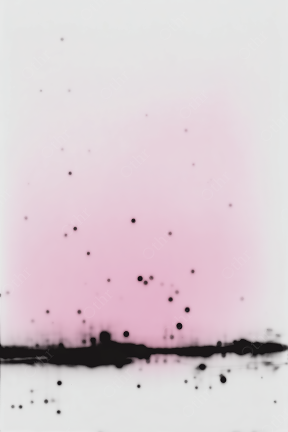 Abstract Horizon With Black Silhouette and Pink Gradient Sky