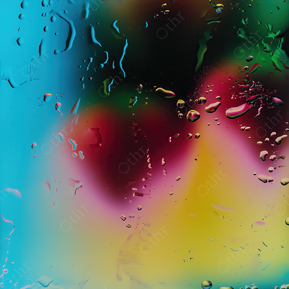 Abstract Gradient Colours Seen Through Wet Glass Surface