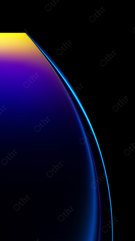 Abstract Blue And Purple Neon Curve On Black Background