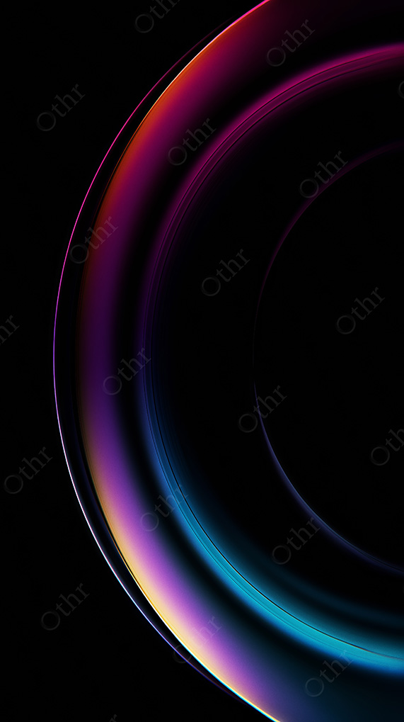Abstract Blue And Purple Neon Curve On Black Background