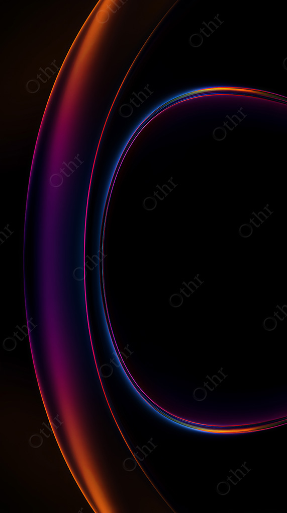 Abstract Glowing Arc In Blue And Orange On Dark Background