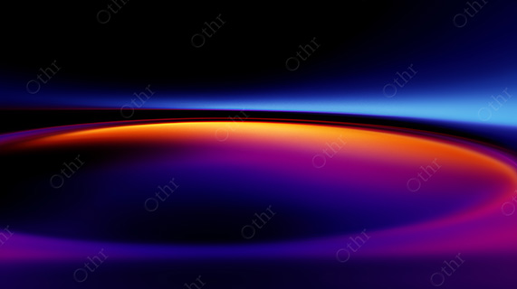 Abstract Glowing Landscape Gradient In Blue And Magenta