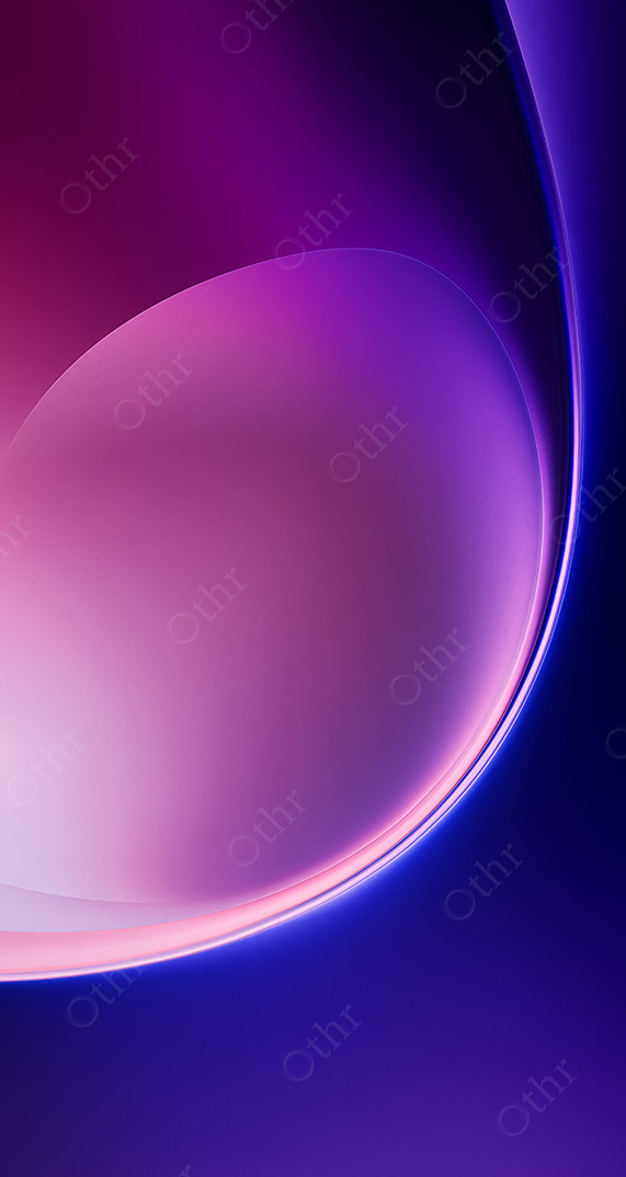 Abstract Neon Ring Of Light On Dark Background