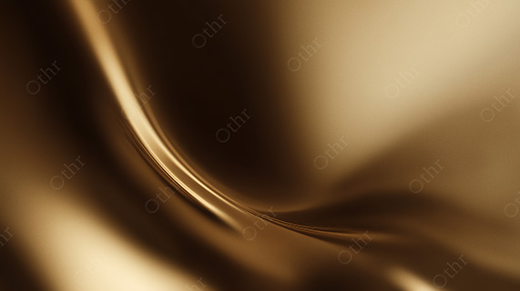 Golden Abstract Curve With Soft Highlights and Smooth Flow