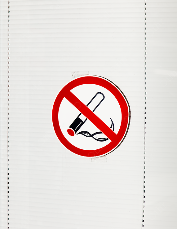 No Smoking Symbol on White Textured Surface