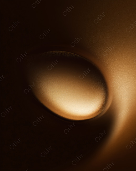 Soft Golden Light Forming an Abstract Curved Shape on Dark Surface