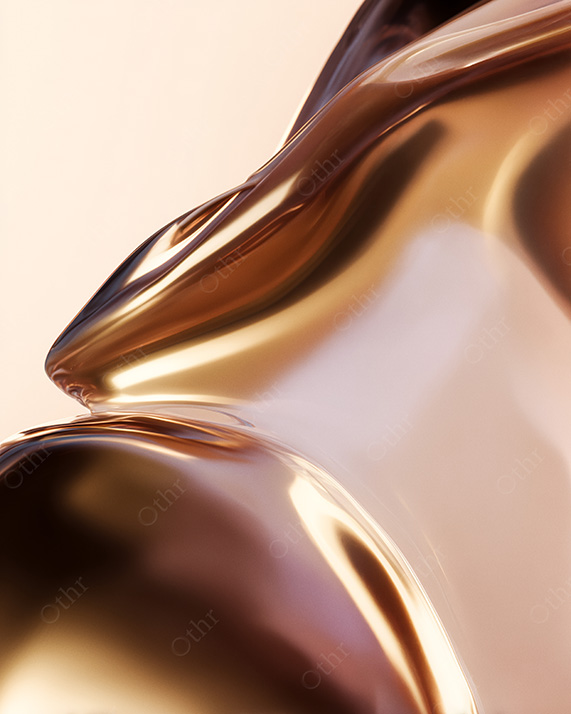 Smooth Metallic Golden Surface Forming Fluid Curves