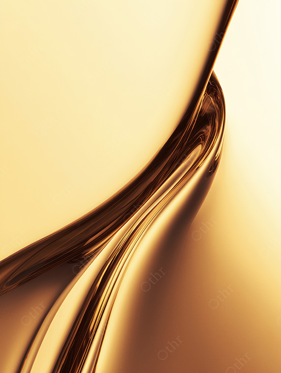 Curved Liquid Gold Ribbon Background