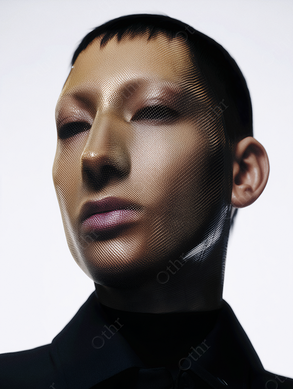 Studio Portrait of Person with Smooth Skin Texture