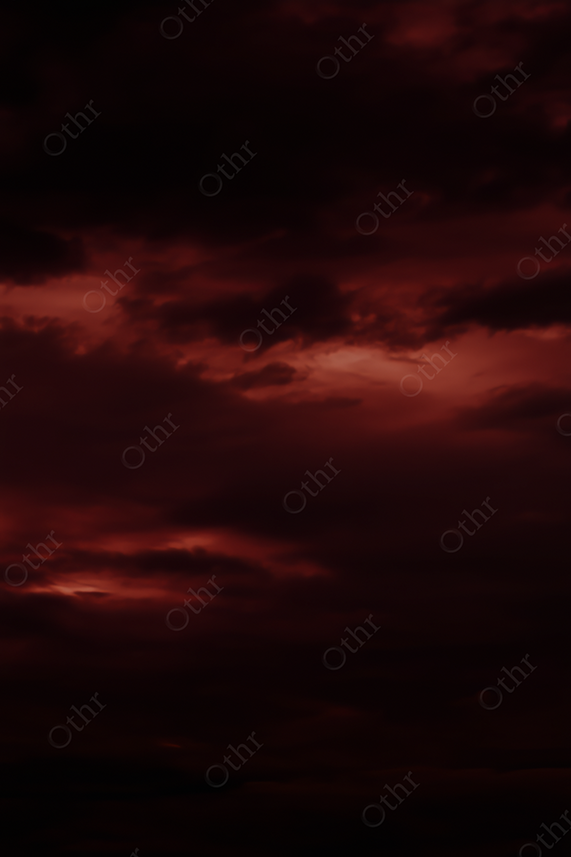 Dark red storm clouds.