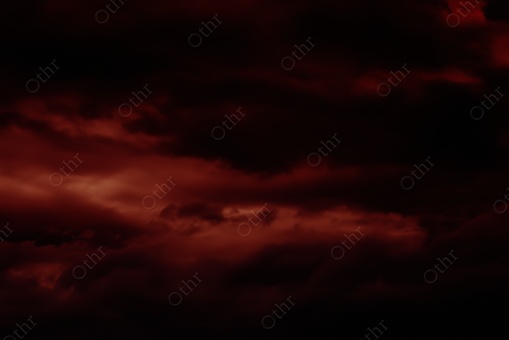Dark red storm clouds.