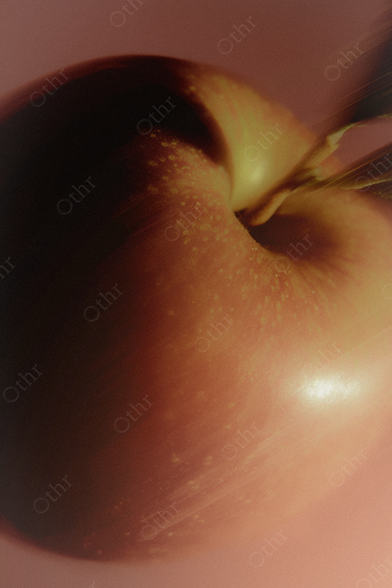 Close up of a red apple.