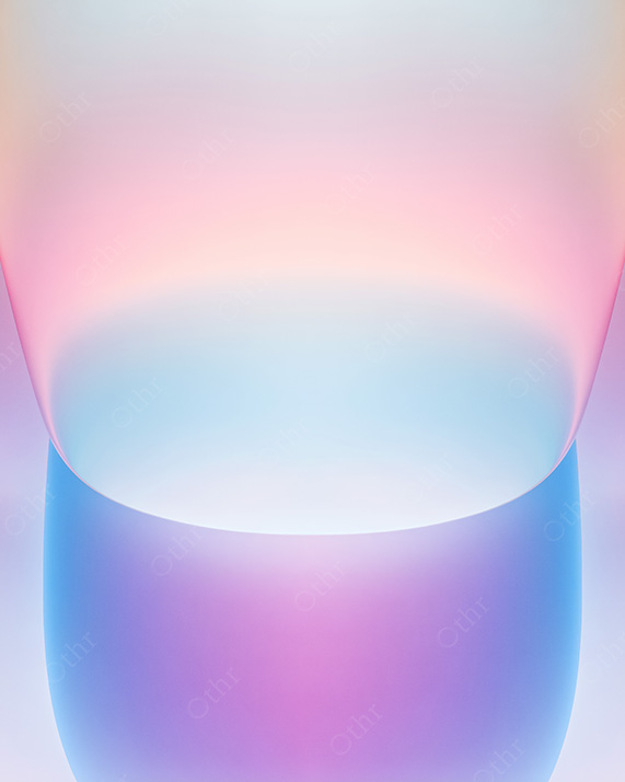 Abstract Pastel Gradient With Curved Translucent Forms and Soft Studio Lighting