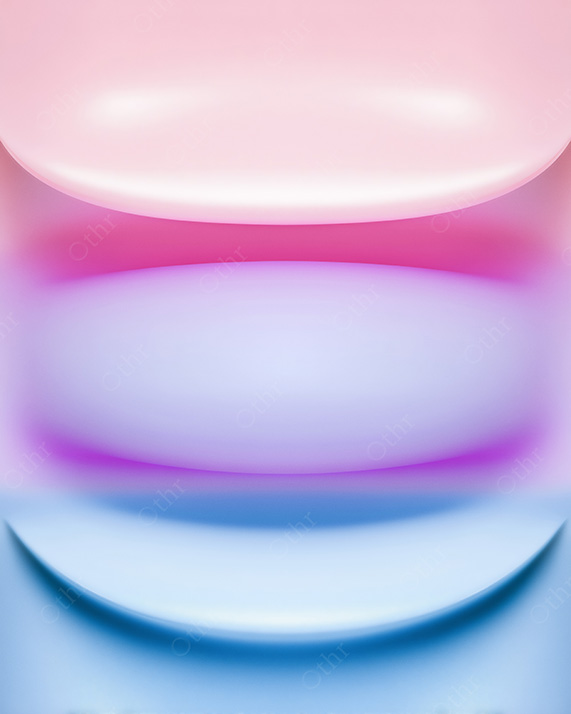 Stacked Abstract Rounded Forms With Soft Pastel Glow and Blurred Transitions