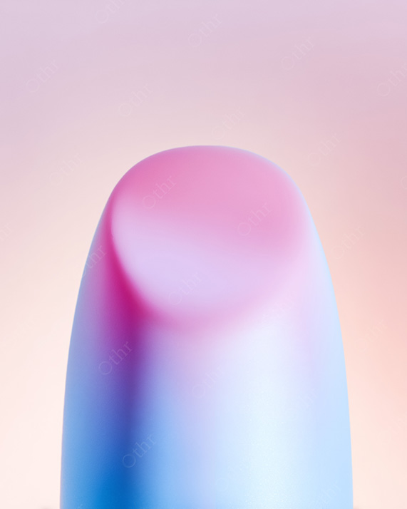 Minimal Abstract Pillar Form With Rounded Top and Pastel Gradient Lighting