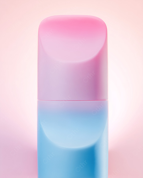 Minimal Abstract Cylindrical Form With Soft Pastel Gradient and Studio Lighting
