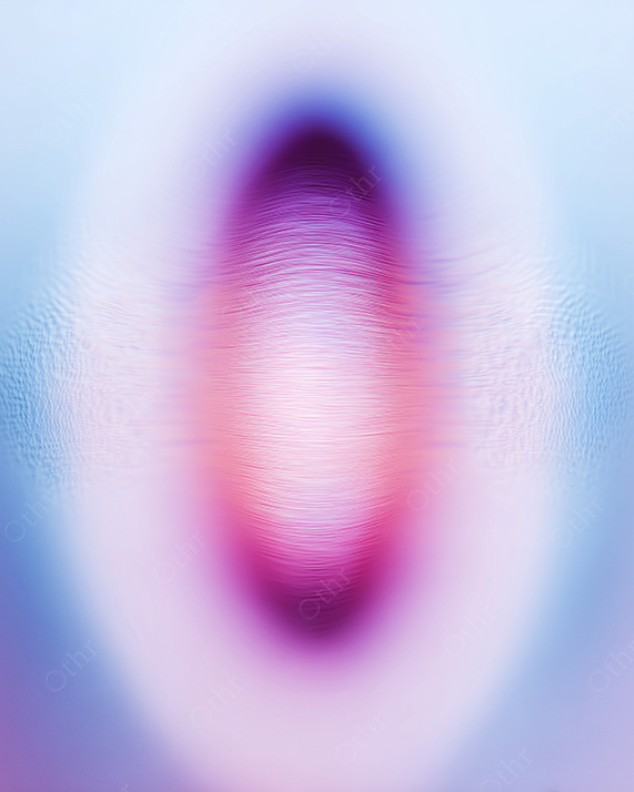 Abstract Oval Light Form With Rippled Texture and Soft Pastel Blur