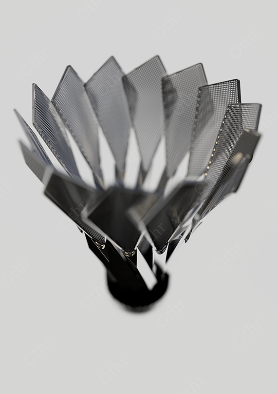 Shallow Depth of Field Shuttlecock With Soft Focus Mesh Panels