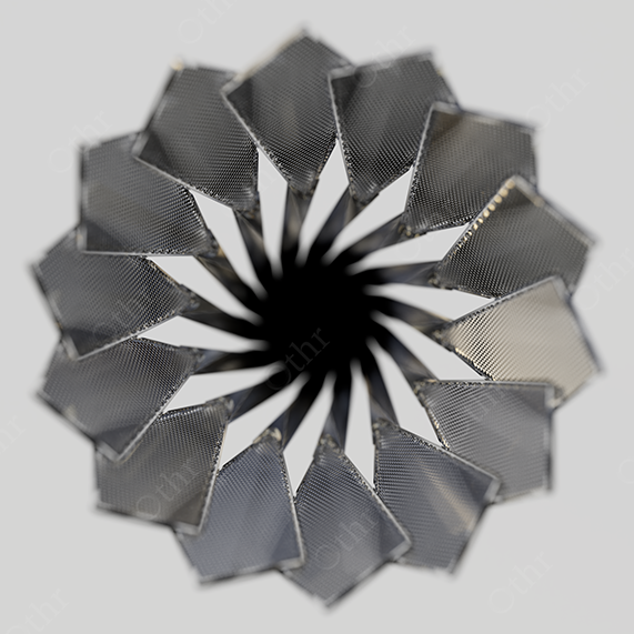 Top View of Shuttlecock Forming Radial Pattern on Neutral Background