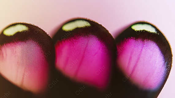 Macro Detail of Butterfly Wing With Pink and Cream Colour Gradient